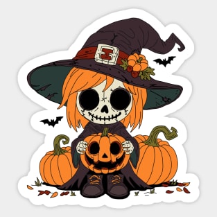 Cute Autumn Witch Sticker